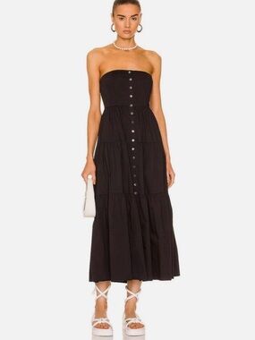 STAUD Strapless Maxi Dress